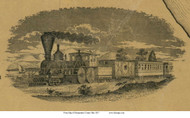 Locomotive with Cars - Montgomery Co., Ohio 1857 Old Town Map Custom Print - Montgomery Co.