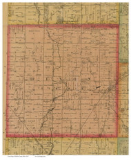 Dixon, Ohio 1887 Old Town Map Custom Print - Preble Co.