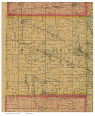 Jackson, Ohio 1887 Old Town Map Custom Print - Preble Co.