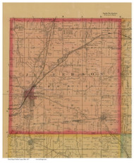 Jefferson, Ohio 1887 Old Town Map Custom Print - Preble Co.