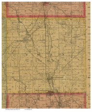 Twin, Ohio 1887 Old Town Map Custom Print - Preble Co.