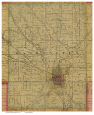 Washington, Ohio 1887 Old Town Map Custom Print - Preble Co.