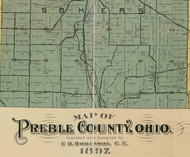 Title of Source Map - Preble Co., Ohio 1897 - NOT FOR SALE - Preble Co.
