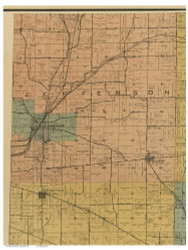 Jefferson, Ohio 1897 Old Town Map Custom Print - Preble Co.