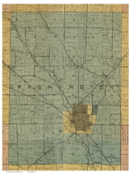 Washington, Ohio 1897 Old Town Map Custom Print - Preble Co.