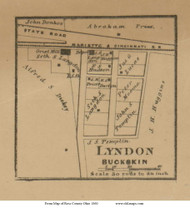 Lydon - Buckskin, Ohio 1860 Old Town Map Custom Print - Ross Co.