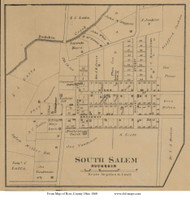 South Salem - Buckskin, Ohio 1860 Old Town Map Custom Print - Ross Co.