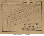 Hallsville - Colerain, Ohio 1860 Old Town Map Custom Print - Ross Co.