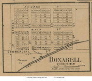 Roxabell - Concord, Ohio 1860 Old Town Map Custom Print - Ross Co.