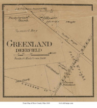 Greenland - Deerfield, Ohio 1860 Old Town Map Custom Print - Ross Co.