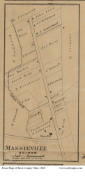 Massieville - Scioto, Ohio 1860 Old Town Map Custom Print - Ross Co.
