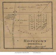 Hopetown - Springfield, Ohio 1860 Old Town Map Custom Print - Ross Co.
