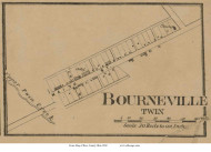Bourneville - Twin, Ohio 1860 Old Town Map Custom Print - Ross Co.