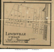 Lewisville - Union, Ohio 1860 Old Town Map Custom Print - Ross Co.