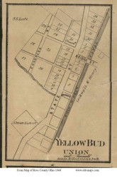 Yellow Bud - Union, Ohio 1860 Old Town Map Custom Print - Ross Co.