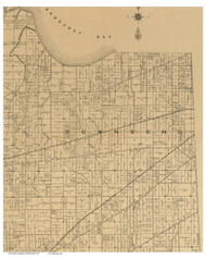 Townsend, Ohio 1891 Old Town Map Custom Print - Sandusky Co.