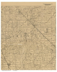 Washington, Ohio 1891 Old Town Map Custom Print - Sandusky Co.