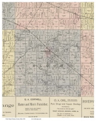 Bloom, Ohio 1896 Old Town Map Custom Print - Seneca Co.