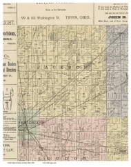 Jackson, Ohio 1896 Old Town Map Custom Print - Seneca Co.
