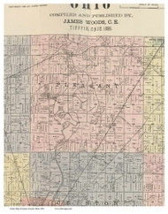 Pleasant, Ohio 1896 Old Town Map Custom Print - Seneca Co.