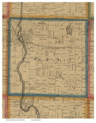 Perry, Ohio 1850 Old Town Map Custom Print - Stark Co.