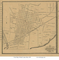 Canton Village - Canton, Ohio 1850 Old Town Map Custom Print - Stark Co.