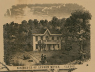 Meyer Residence - Canton, Ohio 1850 Old Town Map Custom Print - Stark Co.