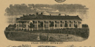 Stark County Infirmary - Stark Co., Ohio 1850 Old Town Map Custom Print - Stark Co.
