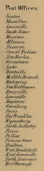 Post Offices List - Stark Co., Ohio 1850 Old Town Map Custom Print - Stark Co.