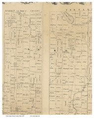 Lake, Ohio 1855 Old Town Map Custom Print - Stark Co.