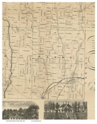 Sandy, Ohio 1855 Old Town Map Custom Print - Stark Co.