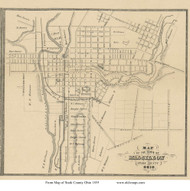Massillon - Perry, Ohio 1855 Old Town Map Custom Print - Stark Co.
