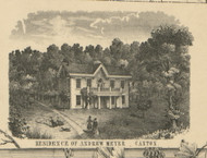 Meyer Residence - Canton, Ohio 1855 Old Town Map Custom Print - Stark Co.