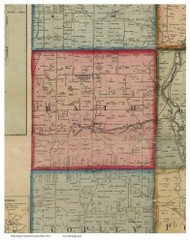 Bath, Ohio 1856 Old Town Map Custom Print - Summit Co.