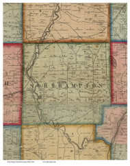 Northampton, Ohio 1856 Old Town Map Custom Print - Summit Co.