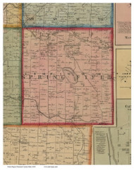 Springfield, Ohio 1856 Old Town Map Custom Print - Summit Co.