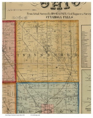 Twinsburgh, Ohio 1856 Old Town Map Custom Print - Summit Co.
