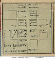 East Liberty - Green, Ohio 1856 Old Town Map Custom Print - Summit Co.