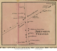 Johnsons Corners - Norton, Ohio 1856 Old Town Map Custom Print - Summit Co.