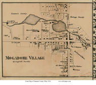 Mogadore - Springfield , Ohio 1856 Old Town Map Custom Print - Summit Co.