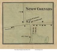Stow Corners - Stow, Ohio 1856 Old Town Map Custom Print - Summit Co.