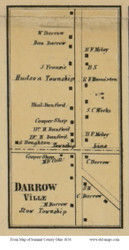 Darrowville - Stow Hudson, Ohio 1856 Old Town Map Custom Print - Summit Co.