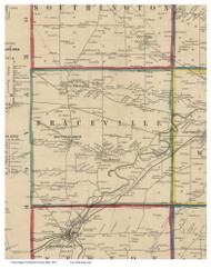 Braceville, Ohio 1856 Old Town Map Custom Print - Trumbull Co.