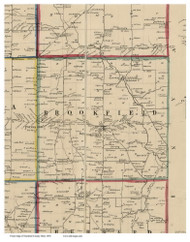 Brookfield, Ohio 1856 Old Town Map Custom Print - Trumbull Co.