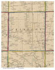 Champion, Ohio 1856 Old Town Map Custom Print - Trumbull Co.