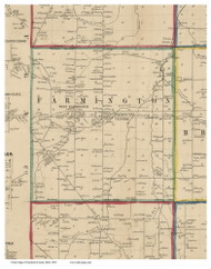 Farmington, Ohio 1856 Old Town Map Custom Print - Trumbull Co.