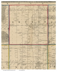 Greene, Ohio 1856 Old Town Map Custom Print - Trumbull Co.