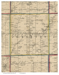 Johnston, Ohio 1856 Old Town Map Custom Print - Trumbull Co.