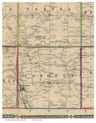 Liberty, Ohio 1856 Old Town Map Custom Print - Trumbull Co.