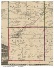 Newton, Ohio 1856 Old Town Map Custom Print - Trumbull Co.